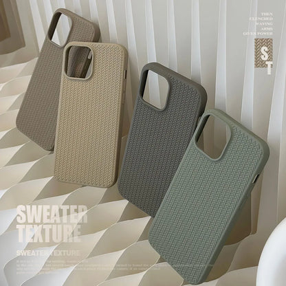 Braided Texture Silicone Phone Case for iPhone